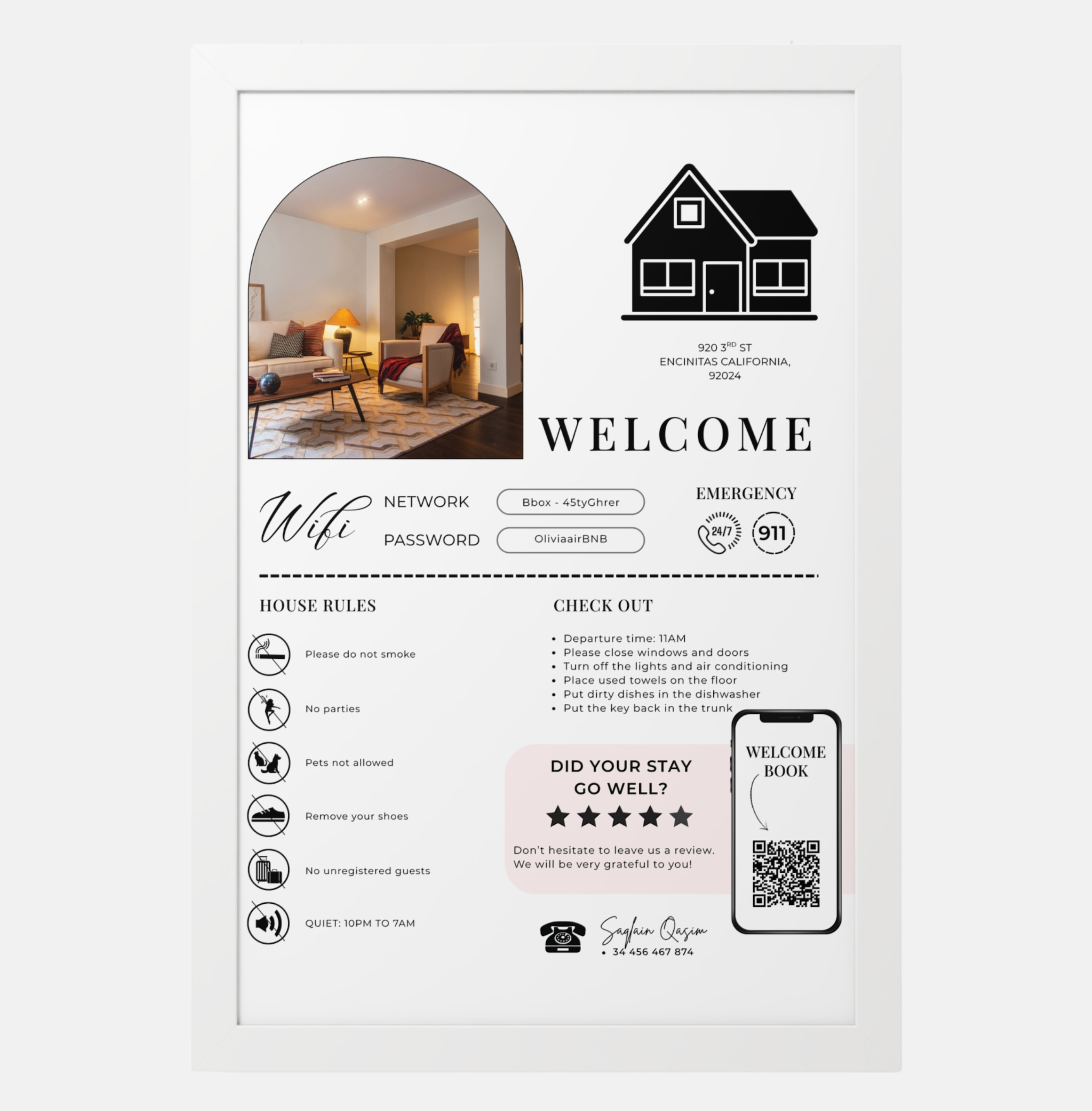 Allan Welcome Sign & Digital Book