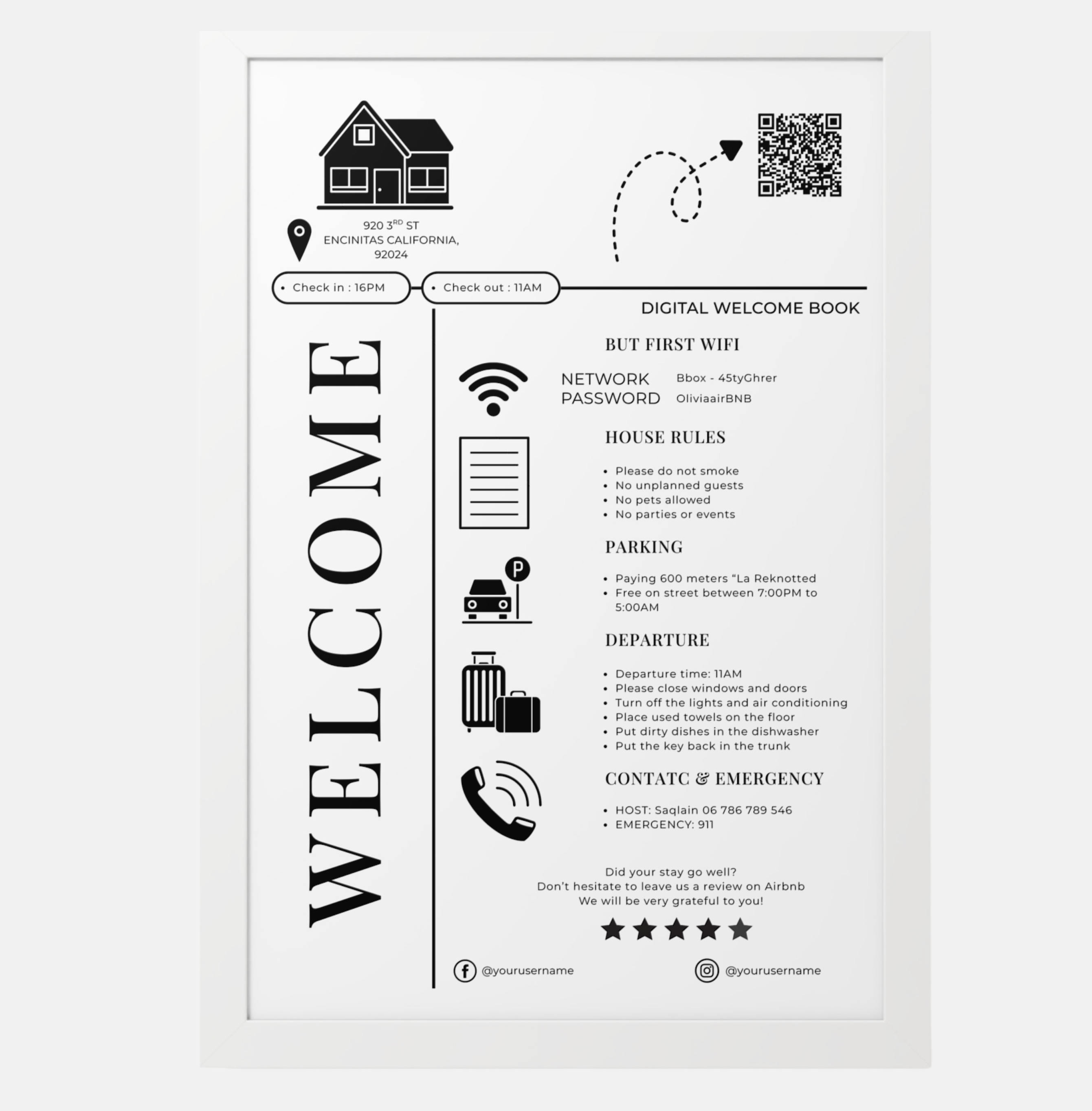 Tory Welcome Sign & Digital Book