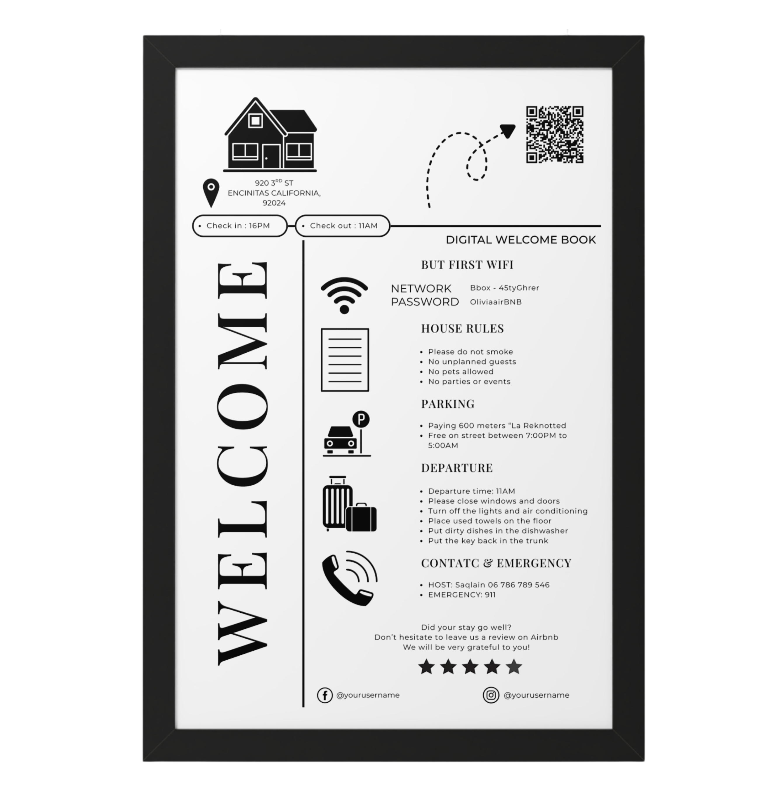 Tory Welcome Sign & Digital Book
