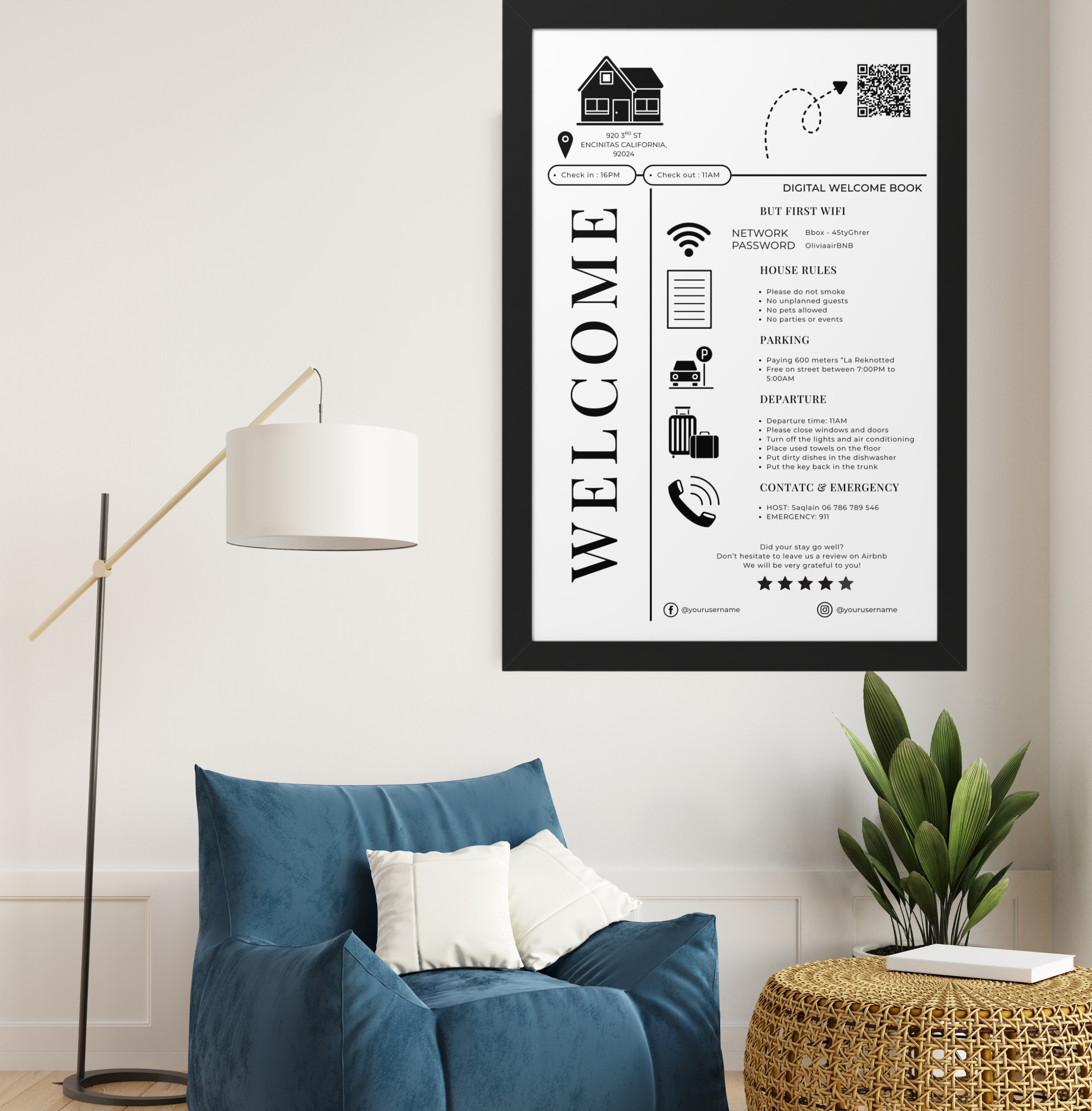 Tory Welcome Sign & Digital Book
