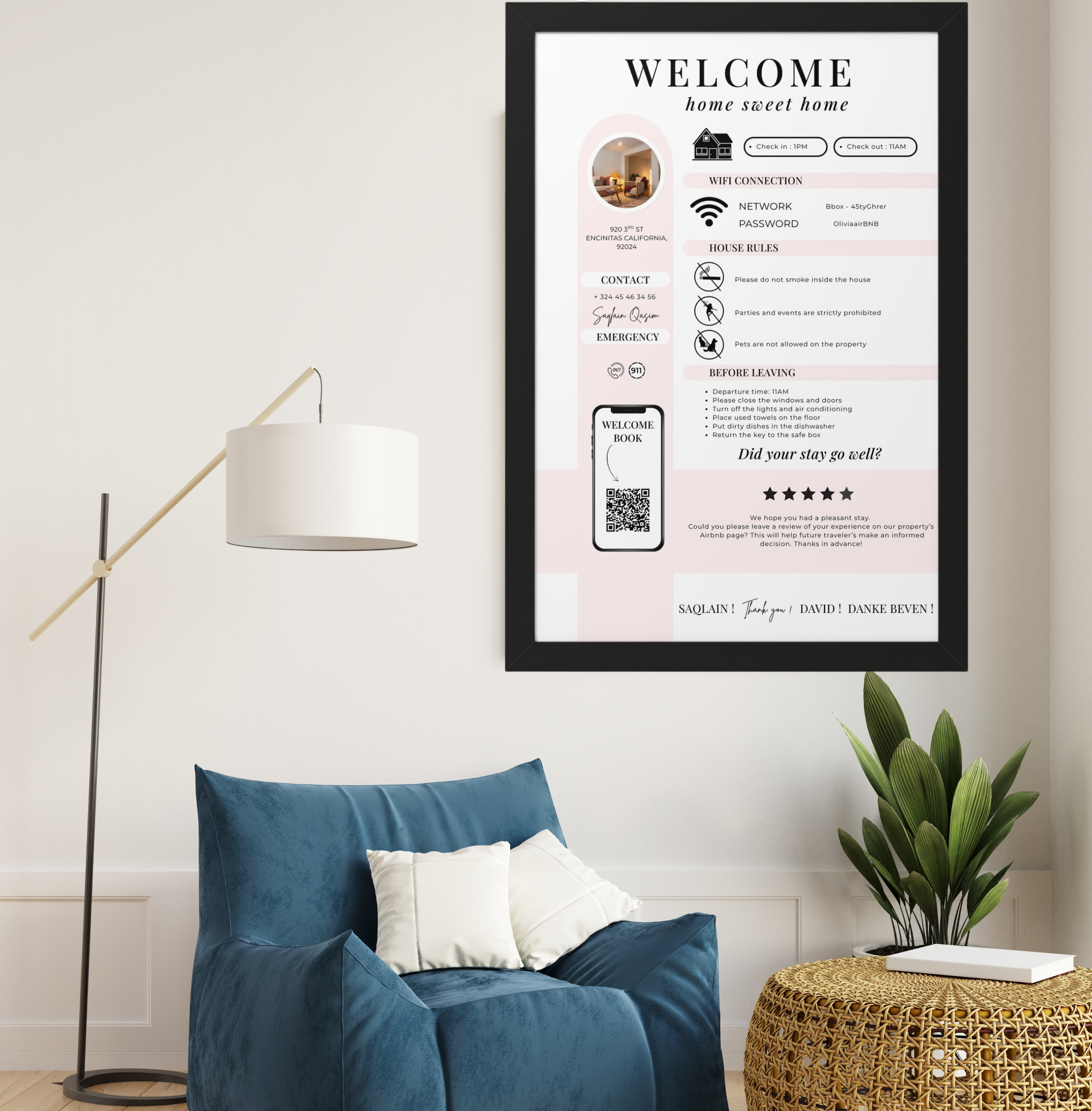 Aura Welcome Sign & Digital Book