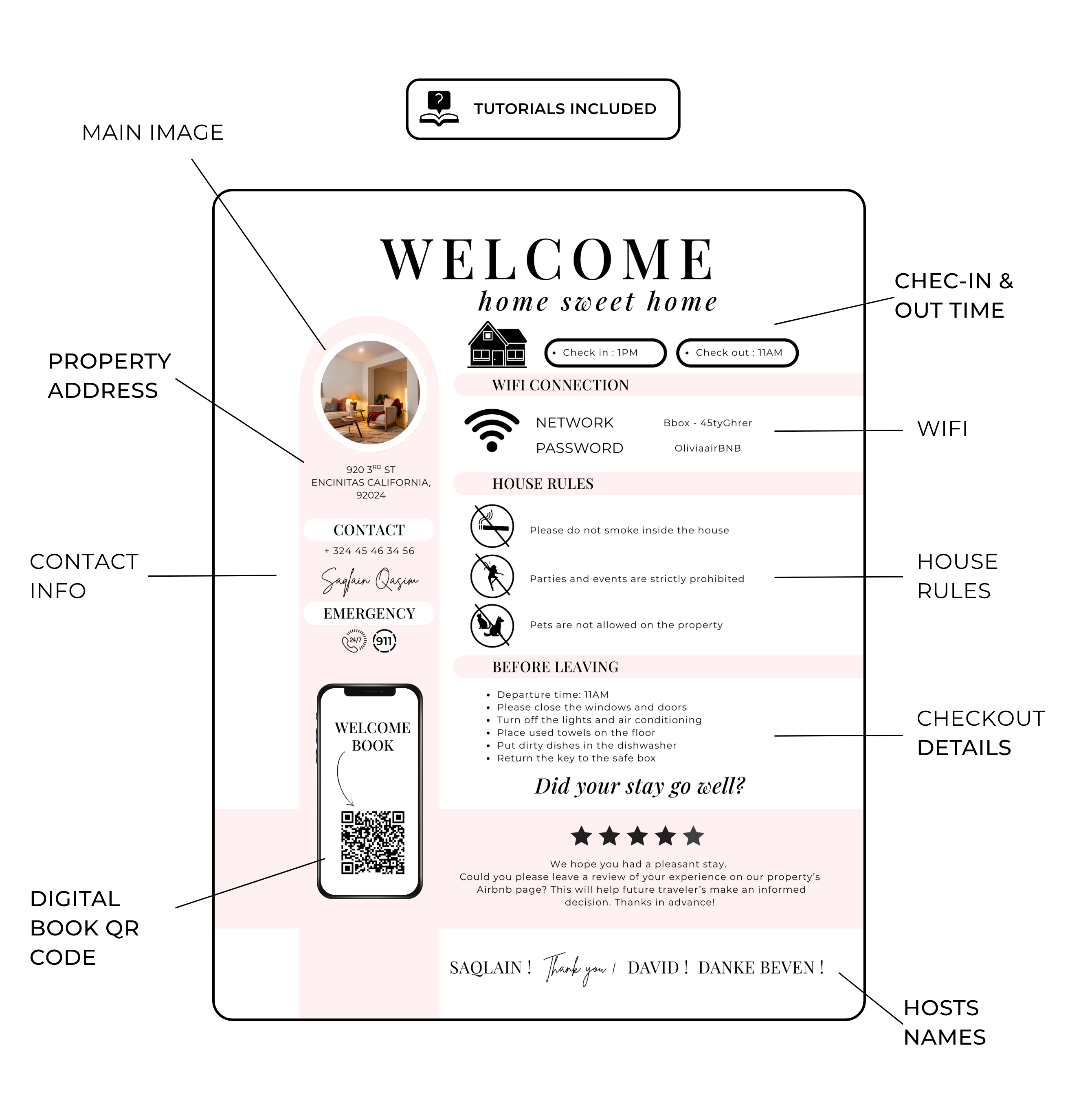 Aura Welcome Sign & Digital Book
