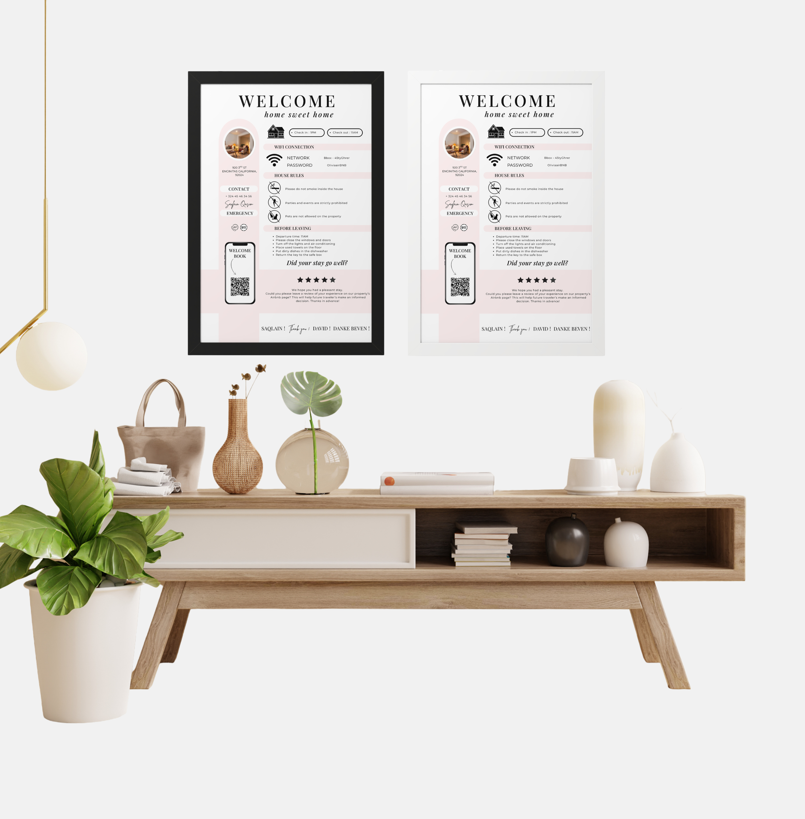 Aura Welcome Sign & Digital Book